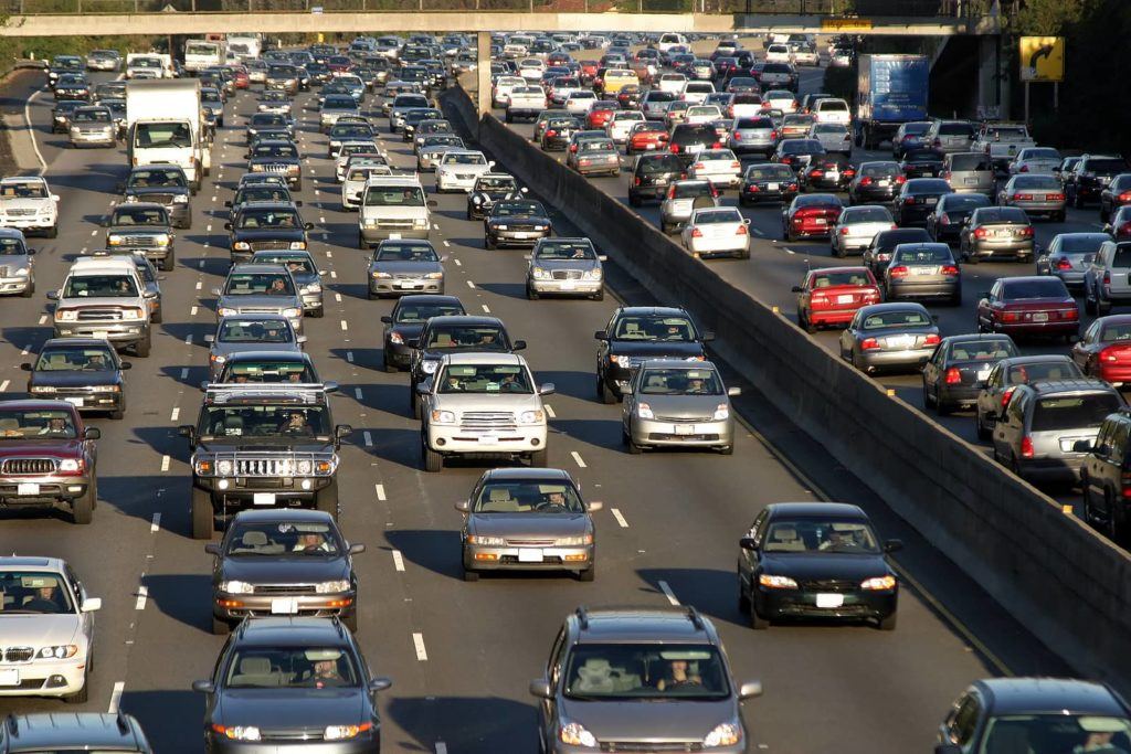 car accident freeway debris