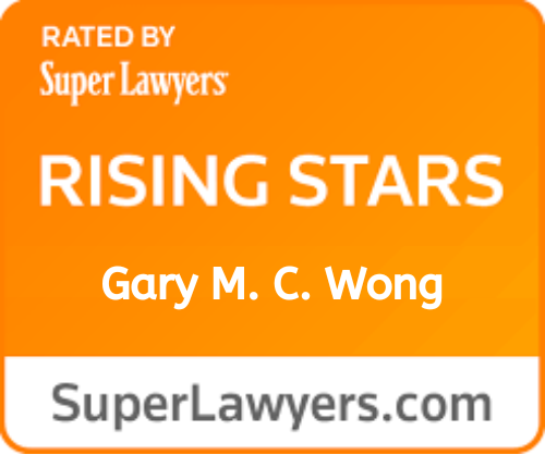 Super Lawyers badge- Gary M. C. Wong Selected to Rising Stars in Personal Injury Matters