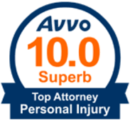 Avvo 10.0 Superb rating badge- Erik Zentz Selected as a Top Rated Personal Injury Attorney
