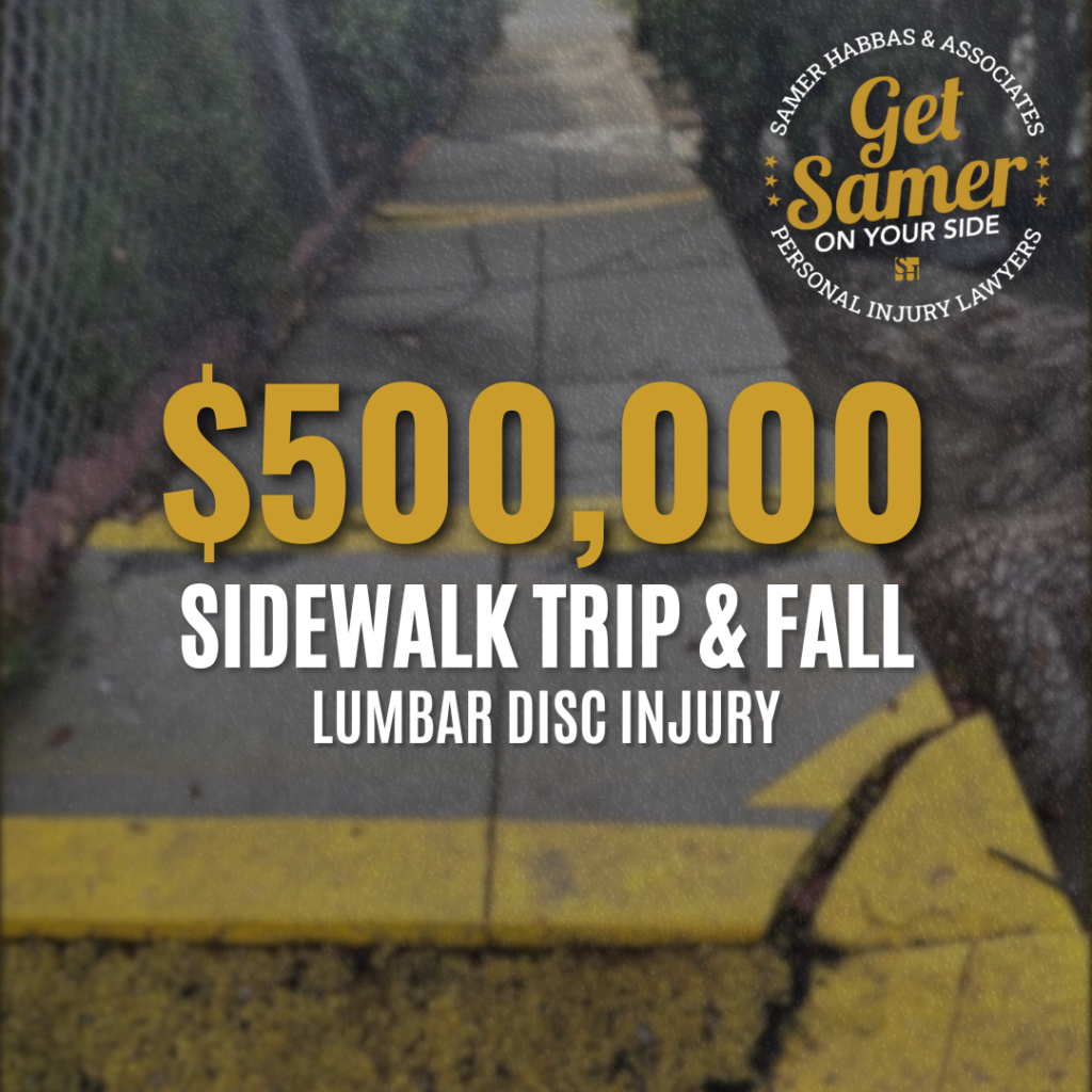 Sidewalk Trip and fall